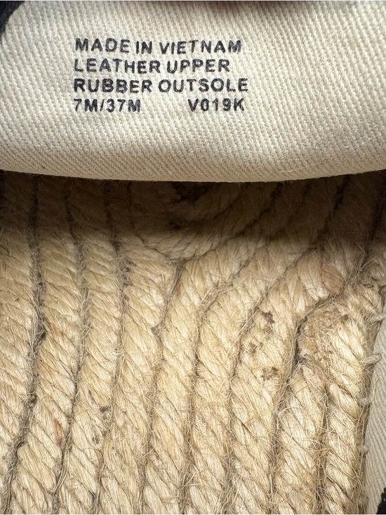 Michael Kors Hastings Leather Espadrille Mule Black Logo Slide Slip On Size 7 - Picture 12 of 12